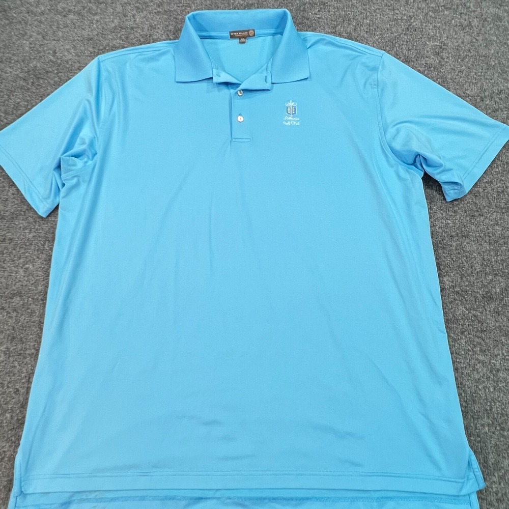Peter Millar Summer Comfort Shirt Mens XXL Blue Atlantis Golf Club Polo - Picture 3 of 8